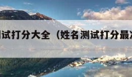 姓名测试打分大全（姓名测试打分最准确100）