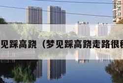 梦见踩高跷（梦见踩高跷走路很稳）
