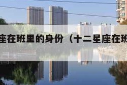 十二星座在班里的身份（十二星座在班里的身份男）