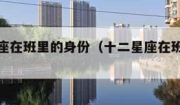 十二星座在班里的身份（十二星座在班里的身份男）
