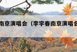 李宇春南京演唱会（李宇春南京演唱会哭了视频）