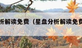 星盘分析解读免费（星盘分析解读免费双人盘）