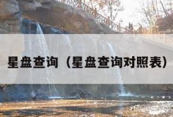 星盘查询（星盘查询对照表）