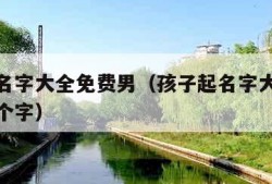 孩子起名字大全免费男（孩子起名字大全免费男女两个字）