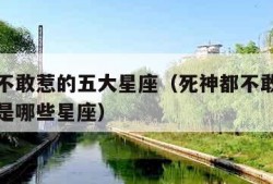死神都不敢惹的五大星座（死神都不敢惹的五大星座是哪些星座）