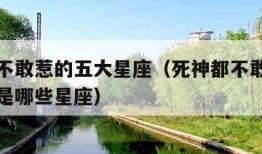 死神都不敢惹的五大星座（死神都不敢惹的五大星座是哪些星座）
