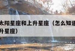 怎么看太阳星座和上升星座（怎么知道太阳星座和上升星座）