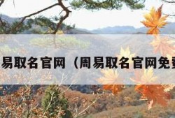 周易取名官网（周易取名官网免费）