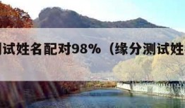 缘分测试姓名配对98%（缘分测试姓名配对9）