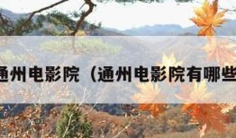 通州电影院（通州电影院有哪些）