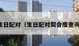 生日配对（生日配对契合度查询）