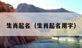 生肖起名（生肖起名用字）