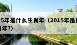 2015年是什么生肖年（2015年是什么生肖年?）