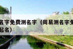 周易测名字免费测名字（周易测名字免费测名字三才起名）