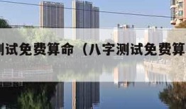 八字测试免费算命（八字测试免费算命2024年）