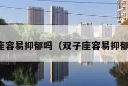双子座容易抑郁吗（双子座容易抑郁症吗）