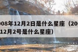 2008年12月2日是什么星座（2008年12月2号是什么星座）