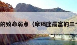 摩羯座的致命弱点（摩羯座最富的三个属相）