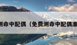 免费测命中配偶（免费测命中配偶准不准）