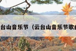 云台山音乐节（云台山音乐节歌曲）