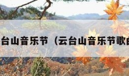 云台山音乐节（云台山音乐节歌曲）