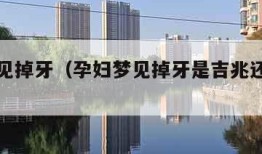 孕妇梦见掉牙（孕妇梦见掉牙是吉兆还是凶兆）