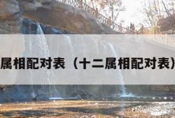 属相配对表（十二属相配对表）