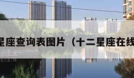 十二星座查询表图片（十二星座在线查询）
