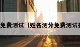 名字免费测试（姓名测分免费测试打分）