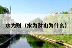 水为财（水为财山为什么）