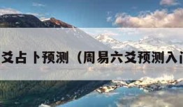 周易六爻占卜预测（周易六爻预测入门视频）