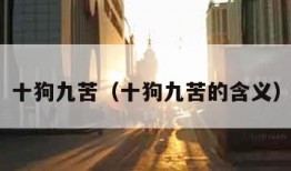 十狗九苦（十狗九苦的含义）